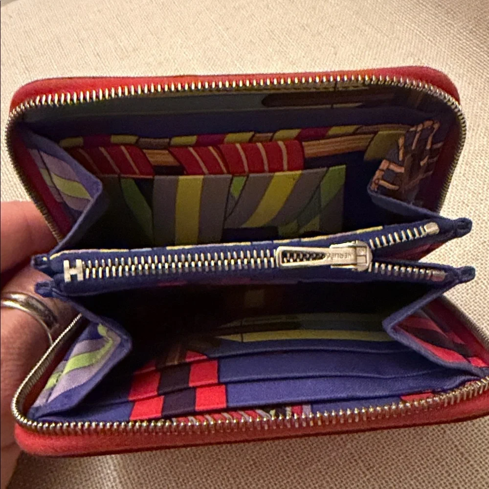 Hermes Colorful Striped Leather Wallet - Picture 7 of 7